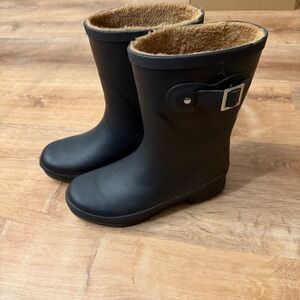 Chooka Black Waterproof Rain Boots with Warm Fleece Lining Women Size 7